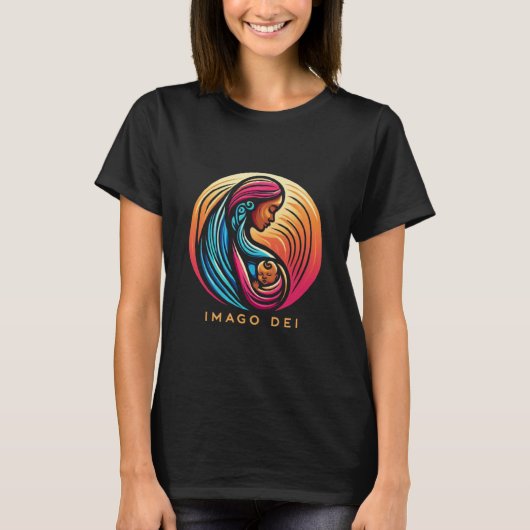 Imago Dei Afbeelding van God Vrouwen Basic T-shirt (Voorkant)