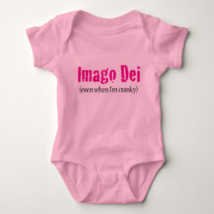 Imago Dei (ook al ben ik griezelig) Roze Romper