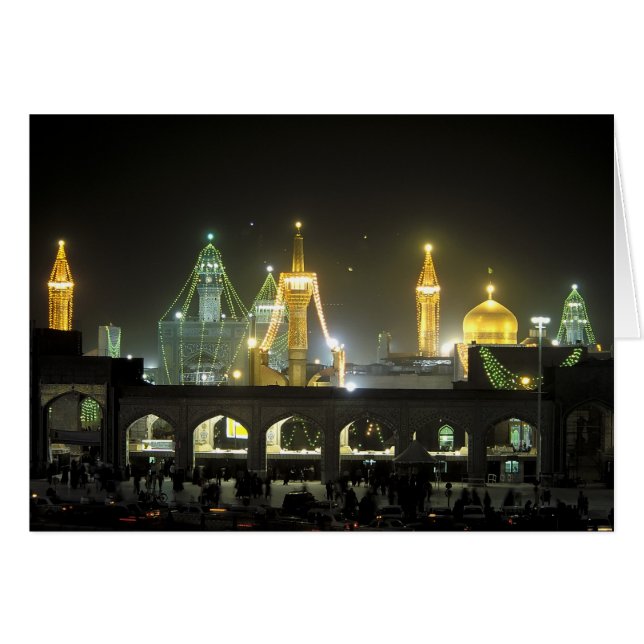 Imam Reza-heiligdomcomplex 's nachts, Mashhad, (Voorkant Horizontaal)