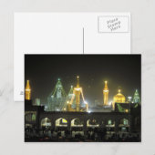 Imam Reza-heiligdomcomplex 's nachts, Mashhad, Briefkaart (Voorkant / Achterkant)