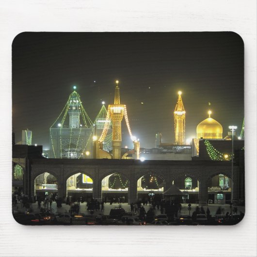 Imam Reza-heiligdomcomplex 's nachts, Mashhad, Muismat (Voorkant)