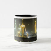 Imam Reza Shrine Complex 's nachts in Mashhad Tweekleurige Koffiemok (Center)