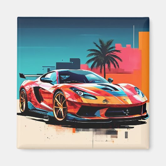 iman coche deportivo #5 magneet (Voorkant)