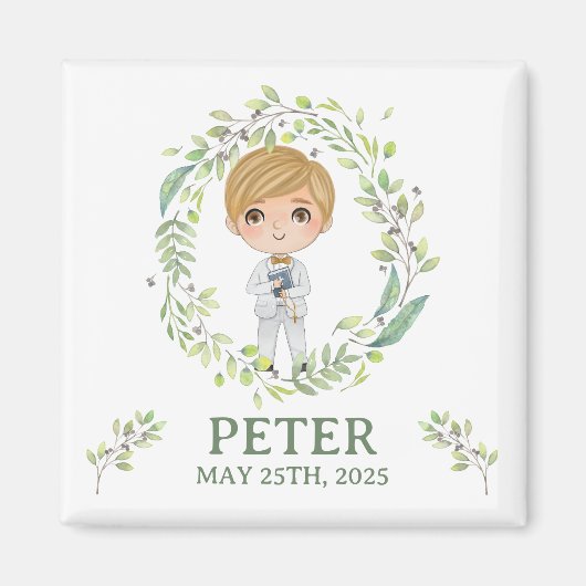 Imán cuadrado modelo Primera Comunión PETER Magneet (Voorkant)