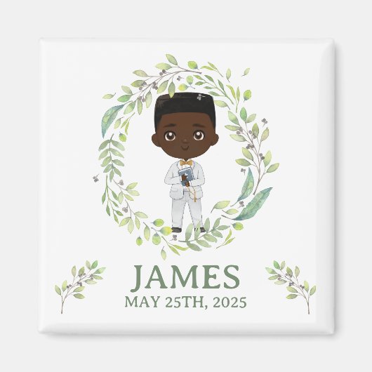 Imán cuadrado Primera Comunión JAMES Magneet (Voorkant)