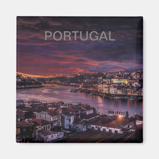 imán de la ciudad de Porto en Portugal Magneet (Voorkant)