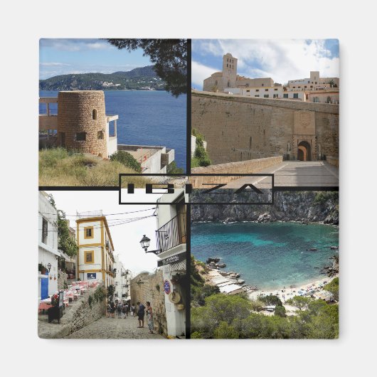 imán de la isla de Ibiza en las Islas Baleares Magneet (Voorkant)