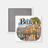 Imán de nevera Bilbao Magneet (Voorkant / Achterkant)