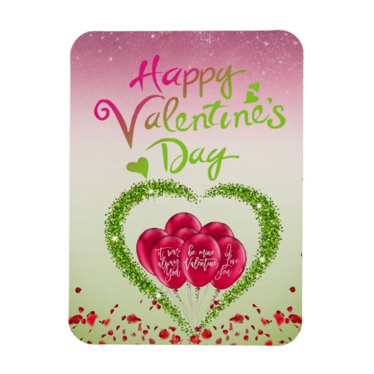 Imán flexibele San Valentín con corazón Magneet (Verticaal)