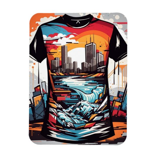 Imán flexible, Nueva York, graffiti Magneet (Verticaal)