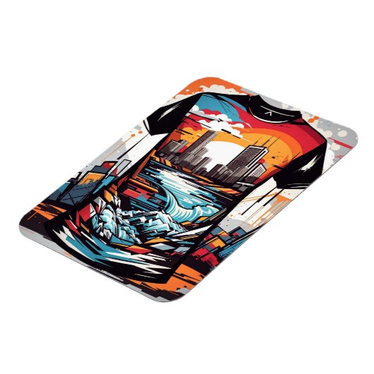 Imán flexible, Nueva York, graffiti Magneet (Linkerzijde)