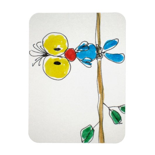 Iman flexible "Pajarito". Magneet (Verticaal)