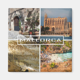 imán fotomontaje de la isla de Mallorca - Majorca Magneet