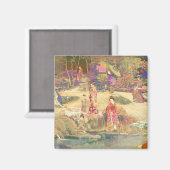 Imán Japanse Tuin II / Washed Edition Magneet (Voorkant / Achterkant)