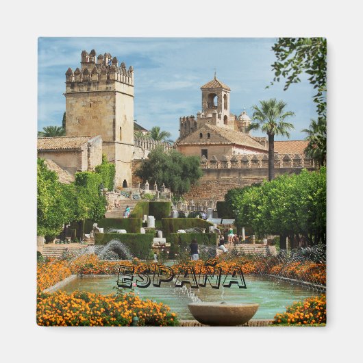 imán Jardines del Alcázar de Cordoba, España Magneet (Voorkant)