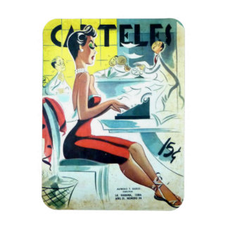 Iman Nevera Cuba Vintage Chica Cubana de Bandera Magneet