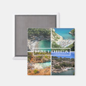 imán playas y calas de Mallorca - Majorca Magneet (Voorkant / Achterkant)