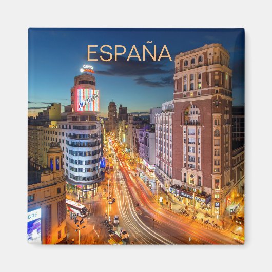 imán Plaza Callao de Madrid en España Magneet (Voorkant)