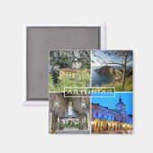 imán Principado de Asturias en España Magneet (Voorkant / Achterkant)