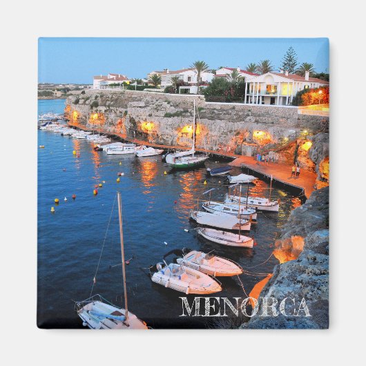 imán puerto de Es Castell en Menorca Magneet (Voorkant)