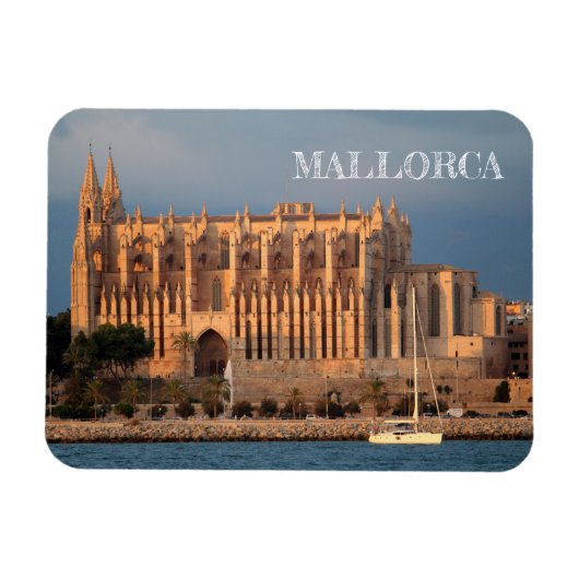 imán rectangular catedral de Palma de Mallorca Magneet (Horizontaal)