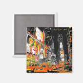 Imán Times Square NYC Magneet (Voorkant / Achterkant)