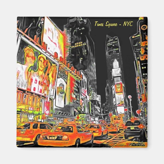 Imán Times Square NYC Magneet (Voorkant)