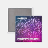 Iman violet fireworks summer night magneet (Voorkant / Achterkant)