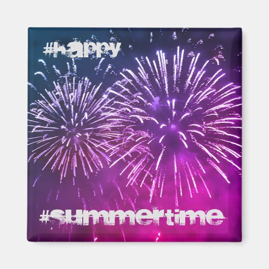 Iman violet fireworks summer night magneet (Voorkant)