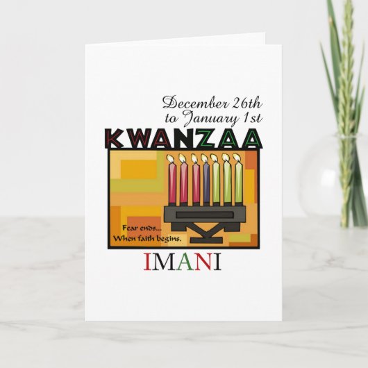 IMANI - Geloven Feestdagen Kaart (Voorkant)
