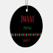 Imani - Kwanzaa Dag 7 | Versiering Keramisch Ornament (Rechts)