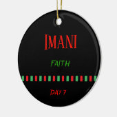 Imani - Kwanzaa Dag 7 | Versiering Keramisch Ornament (Links)