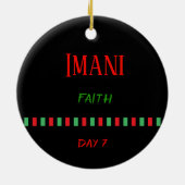Imani - Kwanzaa Dag 7 | Versiering Keramisch Ornament (Achterkant)