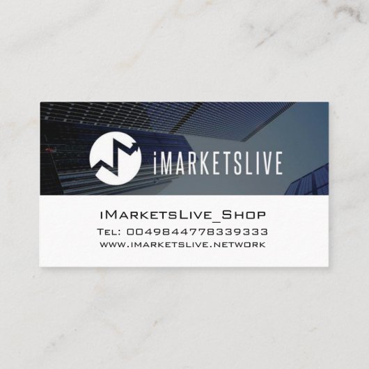 iMarketsLive Business Card1 Visitekaartje (Achterkant)