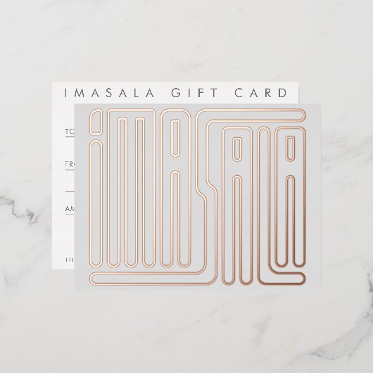 Imasala Gift Kaart (Voorkant / Achterkant)