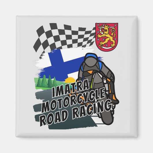 Imatra Motorcycle Road Racing in Finland Magneet (Voorkant)