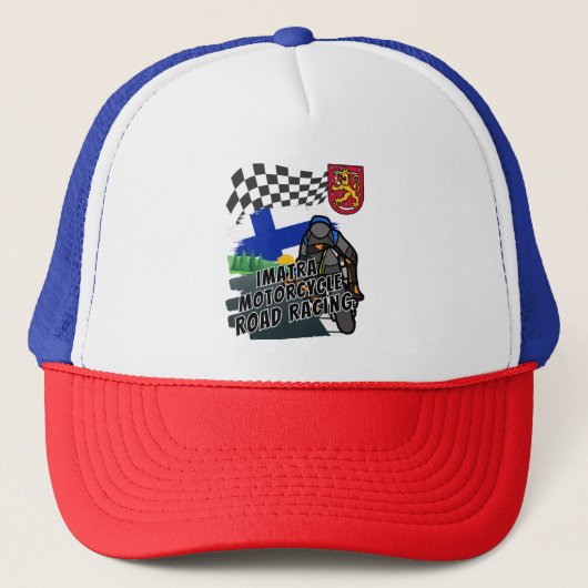 Imatra Motorcycle Road Racing in Finland Trucker Pet (Voorkant)