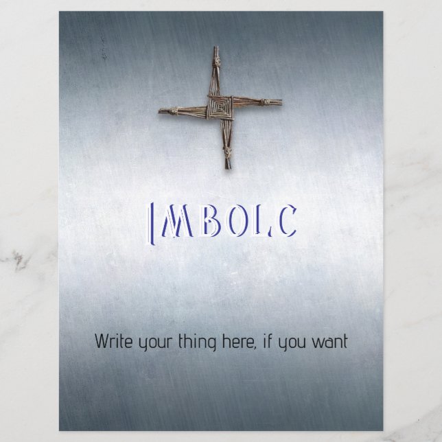Imbolc Book of Shadows-pagina met correspondenties (Voorkant)