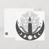 Imbolc Candlemas Sun Crescent Moon Celtic Feestdagenkaart (Voorkant / Achterkant)