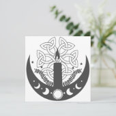Imbolc Candlemas Sun Crescent Moon Celtic Feestdagenkaart (Staand voorkant)
