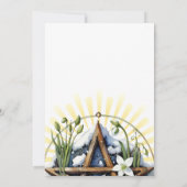 Imbolc Candlemas Sunshine & Snowdrops Pagan Kaart (Achterkant)