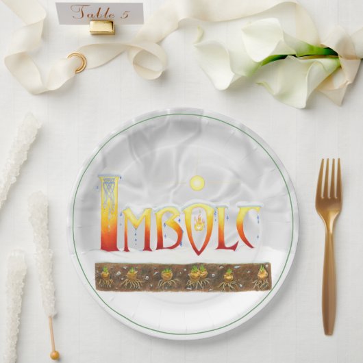 Imbolc druppelt papieren Borden Bordje (Huwelijk)