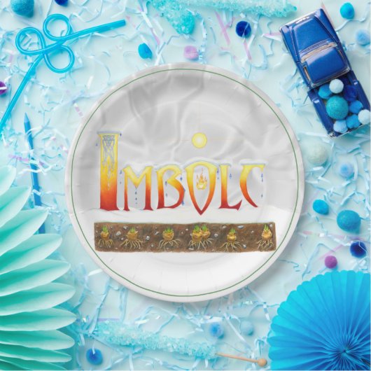 Imbolc druppelt papieren Borden Papieren Bordje (Feest)