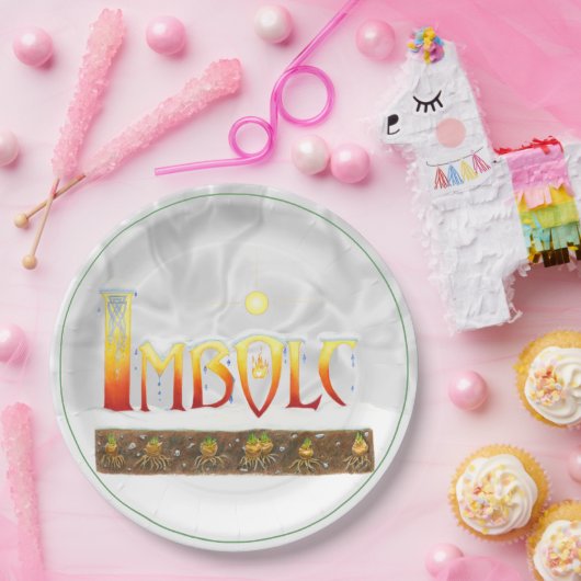 Imbolc druppelt papieren Borden Papieren Bordje (Feest)