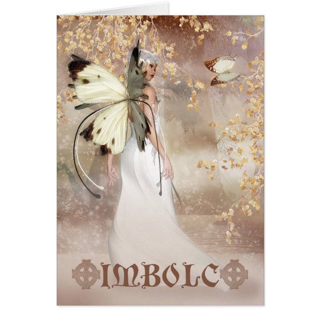 Imbolc Fantasy Fairy Art Card - De geest van zonso (Voorkant)