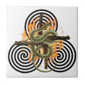 Imbolc Fire Serpent Pagan Sabbat Altaar Tegel Tegeltje (Voorkant)