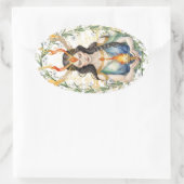 Imbolc Floral Goddess Wiccan Vakantie Ovale Sticker (Tas)