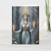 Imbolc Godin Candlemas Forest Keltische Wiccan Feestdagen Kaart (Voorkant)