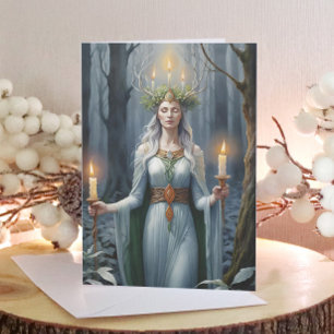 Imbolc Godin Candlemas Forest Keltische Wiccan Feestdagen Kaart