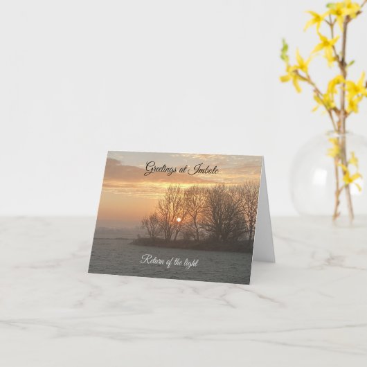 Imbolc-groeten Kaart (Gele Bloem)